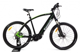 Kawasaki Cross Trail und Trekking Kawasaki Erwachsene XciteRC Hardtail Mountain Bike Fahrrad 27.5" Mid-Motor, grün-Schwarz, 53 cm