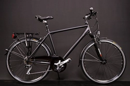 MIFA Fahrräder MIFA 28" Zoll Alu Herren Bike Trekking Fahrrad Shimano 24 Gang Nabendynamo Continental schwarz Rahmenhöhe 55cm