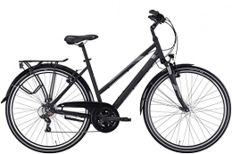Pegasus Fahrräder PEGASUS Piazza 21 28 Zoll Damenfahrrad Trapez Trekking 2022, Farbe:schwarz, Rahmenhöhe:55 cm