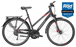 Pegasus Fahrräder Pegasus Trekkingrad Solero SL Disc Damen Trapez schwarz-rot 2018 Gr. 45 cm