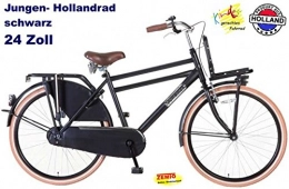 Plezier Fahrräder Plezier Jungen Hollandrad 24 Zoll DDB schwarz Transportrad