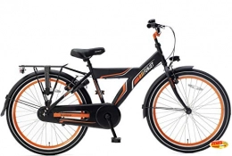 Plezier Fahrräder Plezier Jungen Hollandrad Funjet X 24 Zoll Mattschwarz-Orange