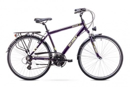 ROMET Fahrräder Romet WAGANT 1 Trekkingrad Fahrrad Citybike 28 Zoll Shimano Aluminium Rahmen 21 Gang Pflaume / Gold