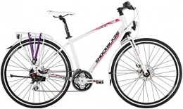 SHOCKBLAZE Cross Trail und Trekking SHOCKBLAZE 28 Zoll Damen Trekking Fahrrad 24 Gang Soul, Farbe:weiß-violett