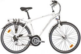 SHOCKBLAZE Fahrräder SHOCKBLAZE 28 Zoll Herren Trekking Fahrrad 24 Gang CityLine Dolomite, Farbe:weiß, Rahmengröße:52 cm