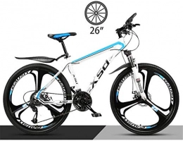 BUK Fahrräder Trekkingrad Trekking Fahrrad Cross Trekking Bikes Carbon Stahl Fahrradgabelaufhängung 3 Speichenräder Doppelscheibenbremse Fahrrad Aluminium-26 Zoll / 21 Geschwindigkeit_Weiß