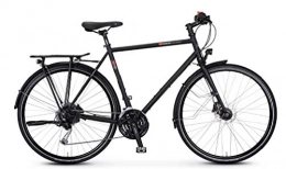 vsf fahrradmanufaktur Cross Trail und Trekking vsf fahrradmanufaktur T-100S Shimano Alivio 27-G Disc Trekking Bike 2020 (28" Herren Diamant 62cm, Ebony matt)