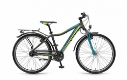 Winora Fahrräder Winora Dash 26 7-Gang Kinder Mountain Bike 2018 (45, Grau / Aqua / Lime matt)
