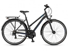 Unbekannt Fahrräder Winora Domingo 21 Damen Trekkingrad schwarz / blau matt (48)