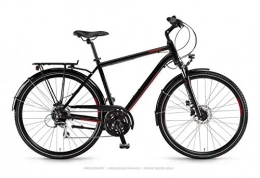Winora Fahrräder Winora Domingo 24Disc Trekking Bike 2019 (28" Herren Diamant 60cm, Schwarz / Lasurrot Herren)