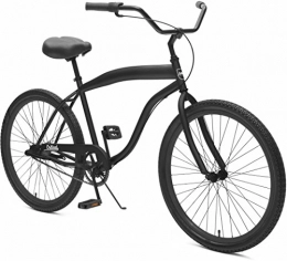 Critical Cycles Cruiser Critical Cycles Herren Chatham-3 Men's Beach Cruiser 26" Three-Speed Bicycle, Matte Black, One Size