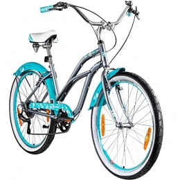 Galano Fahrräder Galano 26 Zoll Beachcruiser Malibu 3 Farben, Farbe:metallgrau