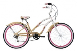 KS Cycling Fahrräder KS Cycling Beachcruiser 26'' Cherry Blossom weiß-Gold RH 42 cm