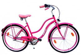 26 Zoll Fahrräder NEUZER Damen Beachcruiser 26 Zoll 3 Gang Shimano pink StVZO-Ausstattung