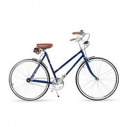 QILIYING Fahrräder QILIYING Cruiser-Fahrrad für Damen, Retro-Stil, Retro, Kunst und Freizeit, Geschenk zum Valentinstag, Farbe: Tiefblau, Größe: 1