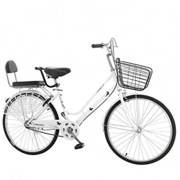 YLJYJ Komplette Cruiser Bikes, Vintage Damenfahrrad, Carbon Cruise Beach Cruiser Bike mit Retro Car Bell (Farbe: Schwarz, Größe: 24")