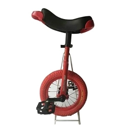 CukyI Einräder 12-Zoll-Wettkampf-Einrad, rutschfestes Einrad mit Ständer, Radfahren, rotes Einrad für Outdoor-Sport, Fitness-Übungen (Farbe: Rot, Größe: 12 Zoll), langlebig (rot, 12 Zoll)