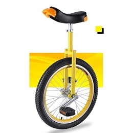 CukyI Fahrräder 16" / 18" / 20" Trainer-Einrad für Kinder / Erwachsene, höhenverstellbares, rutschfestes Butyl-Bergreifen-Balance-Rad-Heimtrainer-Fahrrad, Gelb (Farbe, Gelb, Größe, 18-Zoll-Rad), Gelb. Langlebig (18