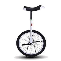 CukyI Einräder 16" / 18" Ausgezeichnetes Einrad-Laufrad für Kinder / Jungen / Mädchen, größeres 20" / 24" Freestyle Cycle Einrad für Erwachsene / Männer / Frau, bestes Geburtstagsgeschenk (Farbe, Weiß, Größe, 18-Zoll-Rad.