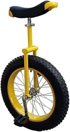 ERmoda Einräder 20-Zoll-Außeneinrad mit Rädern und verstellbaren Sitzen for Übungen, bequemes Einrad im Sattelstil, ausgewogenes Radfahren (Color : Giallo, Size : 20 Inch)