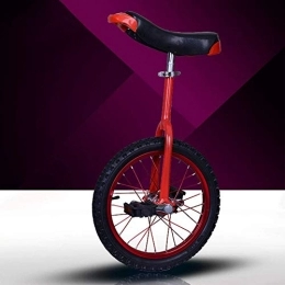 CukyI Fahrräder 65° rundes Eck-Design-Rad-Einrad – mit Gummireifen – hohes leises Lager – Sitzhöhe kann frei eingestellt werden, Heimtrainer-Fahrrad – geeignet für Kinder und Anfänger, 18 Zoll rot, Durab (18 Zol