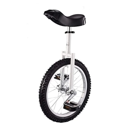 CukyI Einräder Balance-Einrad für Kinder / Erwachsene, 16 Zoll / 18 Zoll / 20 Zoll, Weiß, Geburtstagsgeschenk für Jungen und Mädchen, Balance-Fahrrad mit höhenverstellbarem Sitz (Farbe, Weiß, Größe, 18-Zoll-Rad),