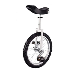 CukyI Fahrräder CukyI Einrad für große Kinder, 18 Zoll (46 cm) rutschfestes Rad, Outdoor-Sport-Übungs-Balance-Radfahrräder, für Körpergröße: 4, 6 Fuß bis 5, 4 Fuß (140–165 cm), (Farbe: Gelb), langlebig (weiß)