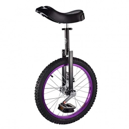 SJSF L Fahrräder Einrad 16 / 18 / Zoll Single Round Kinder Erwachsene Höhenverstellbar Balance Radfahren Übung Lila, 16in