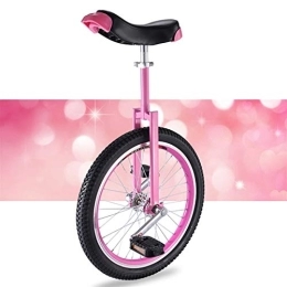 SSZY Fahrräder Einrad 20 Zoll Grünes Einrad, für Erwachsene / Große Kinder / Profis, 16 / 18 Zoll Balance-Fahrräder, Rutschfestes Dämpfungsrad, Release-Spaß-Übung (Color : Pink, Size : 20inch)