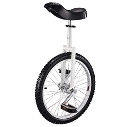 SSZY Einräder Einrad 20-Zoll-Rad Einrad for Kinder / Anfänger / männliche Teenager, mit Alu-Felgen & Reifen Skidproof & Einrad Stand, Spaß Fitness Balance Radfahren (Color : White)