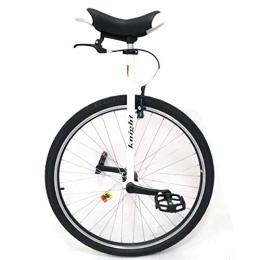 WAHHWF Fahrräder Einrad 28 Zoll Einrad für Erwachsene, Größe von großen Menschen von 160-195 cm (63"-77"), Schwerlast Einrad mit Handbremse, 150 kg belasten (Color : White, Size : 28 inch)