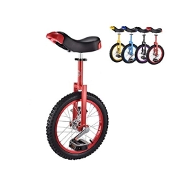 JLXJ Fahrräder Einrad 40, 5 cm (16") Rad Einrad, Robuste Felge Aus Aluminiumlegierung und Manganstahl Laufrad, für Anfänger Junge Mädchen Draussen Sport Reise (Color : Red)