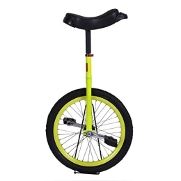LRBBH Fahrräder Einrad, AnfäNger Kinder Erwachsene Verstellbar Skidproof Acrobatic Bike Wheel Balance RadsportüBung mit StäNder / 20 Zoll / Gelb