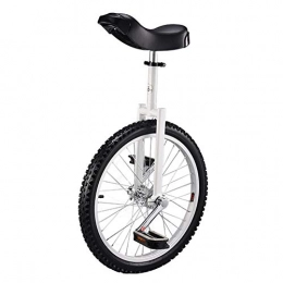 Lhh Fahrräder Einrad Big Wheel Adult Bikes Einrad, 20"Balance Cycling Einräder mit Ergonomischem Design Sattel für Reisende Akrobatik, 150 Kg Last (Color : White)