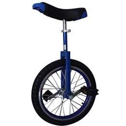 SSZY Fahrräder Einrad Einrad für Kinder 16 Zoll, Jungen Mädchen Anfänger Einräder Alter 4 / 5 / 6 / 7 Jahre Alt, Höhe 115-155cm, Außenrad mit Kleinem Rad und Verstellbarem Sattel (Color : Blue)
