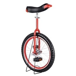 Samnuerly Einräder Einrad-Einrad Rot 24" / 20" / 18" / 16" Einrad-Einrad für Erwachsene / Anfänger / Kinder, Einräder für Jungen / Mädchen / Kinder 9–17 Jahre, auslaufsicherer, rutschfester Reifen (Size : 20Inch) (Red 20inch)