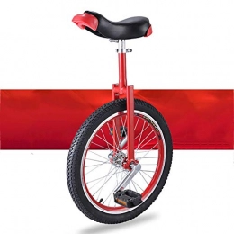 SSZY Fahrräder Einrad Erwachsene Anfänger Kinder Einräder, 16 / 18 / 20 Zoll Butyl Reifenrad, Balance Radfahren mit Alufelge, Outdoor Sports Fitness (Color : Red, Size : 18 inch)