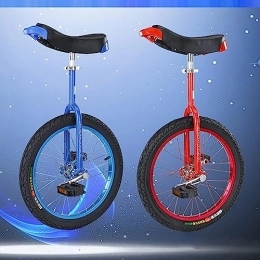 ERmoda Fahrräder Einrad Fahrrad Aluminiumlegierung Schloss Rad mit gerändeltem Sattelrohr Balance Fahrrad Fitness, verstellbare Sitze (Size : 20 inch red)