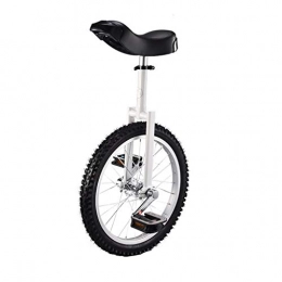 TXTC Einräder Einrad Fahrrad Laufrad Fahrrad for Erwachsene Kinder Einzelnes Rad Kinderfahrrad for Fitness Travel Akrobatik Einrad, Ergonomischer Sattel 18 / 20 / 24 Zoll (Color : 18inch-White)