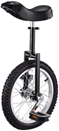 CukyI Fahrräder Einrad für Erwachsene Kinder Einrad für Erwachsene Kinder Einsteiger-Einräder 16 / 18-Zoll-Rad, hochfeste Manganstahlgabel, verstellbarer Sitz, rutschfester Butyl-Mountain-Reifen Balance Radfahren