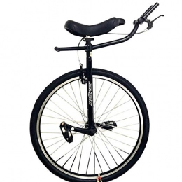 Einrad Fahrräder Einrad Herren Schwarz, 28-Zoll-Rad Erwachsene Unisex Lenker, Handbremse, Hochleistungsstahlrahmen, Gleichgewichtsübung (Color : Black, Size : 28in Wheel)