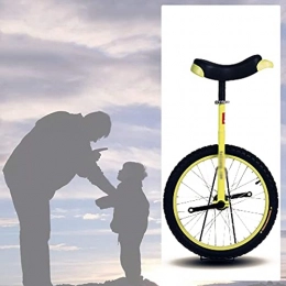 YQG Einräder Einrad Im Freien, 16" 18" rutschfeste Butyl Mountain Reifen Balance Radsportübung for Erwachsene Kinder (Color : Yellow, Size : 16 inches)