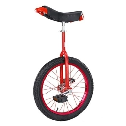 LRBBH Einräder Einrad, Kinder Verstellbares Single Wheel Balance Bike Erwachsene Akrobatik Requisiten WettkampfüBung Fahrrad TragfäHigkeit 400 KG / 16 Zoll / rot