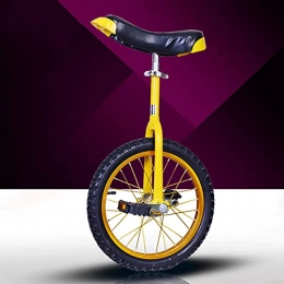 YQG Fahrräder Einrad, Unisex's Professionelles Freestyle-Einrad 16 / 18 / 20 / 24 Zoll Starker Manganstahlrahmen for Kinder Und Erwachsene (Color : Yellow, Size : 16 inches)