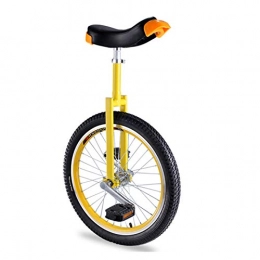 AHAI YU Fahrräder Einräte für Kinder Kind / Alter 7-15 Jahre alt, 16 Zoll einstellbares Rad-Einrad mit Legierungsrand & Ständer, Benutzerhöhe 125-155 cm, gelb