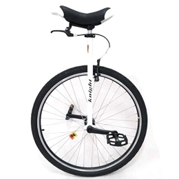CukyI Fahrräder Extra großes 28-Zoll-Einrad für Erwachsene für große Menschen mit einer Körpergröße von 160–195 cm (63–77 Zoll), weiß, robuster Stahlrahmen und Leichtmetallfelge (Farbe: Weiß, Größe: 28 Zoll), la