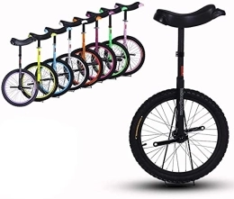 Einräder Fahrrad-Einrad 16 / 18 / 20-Zoll-Rad Unisex-Einrad, strapazierfähiger Stahlrahmen und Leichtmetallfelge, für Kinder / Erwachsene, bestes Geburtstagsgeschenk, 8 Farben optional (Color : Black, Size : 16 In