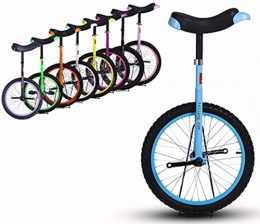 ZWH Einräder Fahrräder Einrad Unicycle, 16 18 20 24 Zoll Einstellbar Höhenhaushalt Radfahren Trainer Use Für Kinder Erwachsene Trainieren Spaß Fahrrad Zyklus Fitness (Color : Blue, Size : 24 inch)