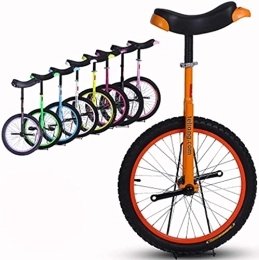 ZWH Einräder Fahrräder Einrad Unicycle, 16 18 20 24 Zoll Einstellbar Höhenhaushalt Radfahren Trainer Use Für Kinder Erwachsene Trainieren Spaß Fahrrad Zyklus Fitness (Color : Orange, Size : 18 inch)