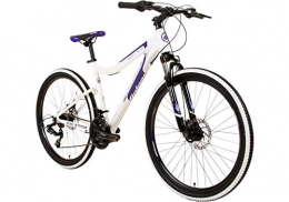Galano Fahrräder Galano GX-26 26 Zoll Damen / Jungen Mountainbike Hardtail MTB (Weiss / lila, 38cm)